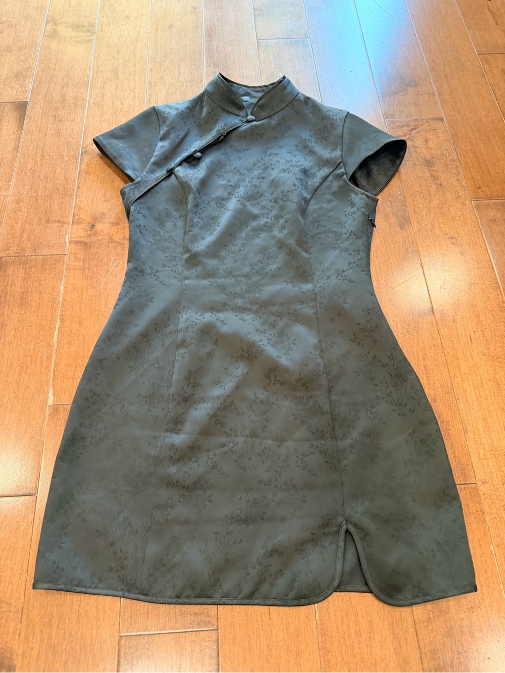 Zara Black Short Qipao-Inspired Mini Dress